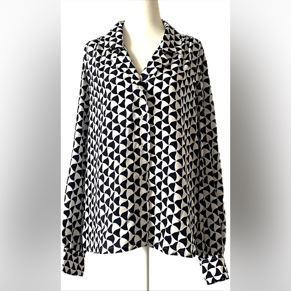 VINTAGE 80’s Bleyle Triangle Blouse women’s sz M/L
